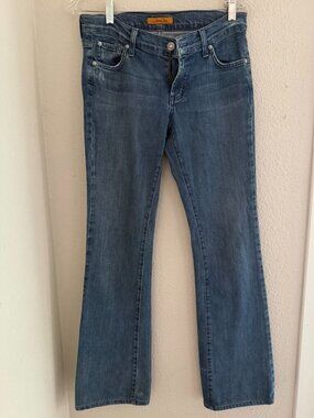 James Cured by Seun Bootcut Jeans Size 27 Dark Wash 30x30 Stretch Denim